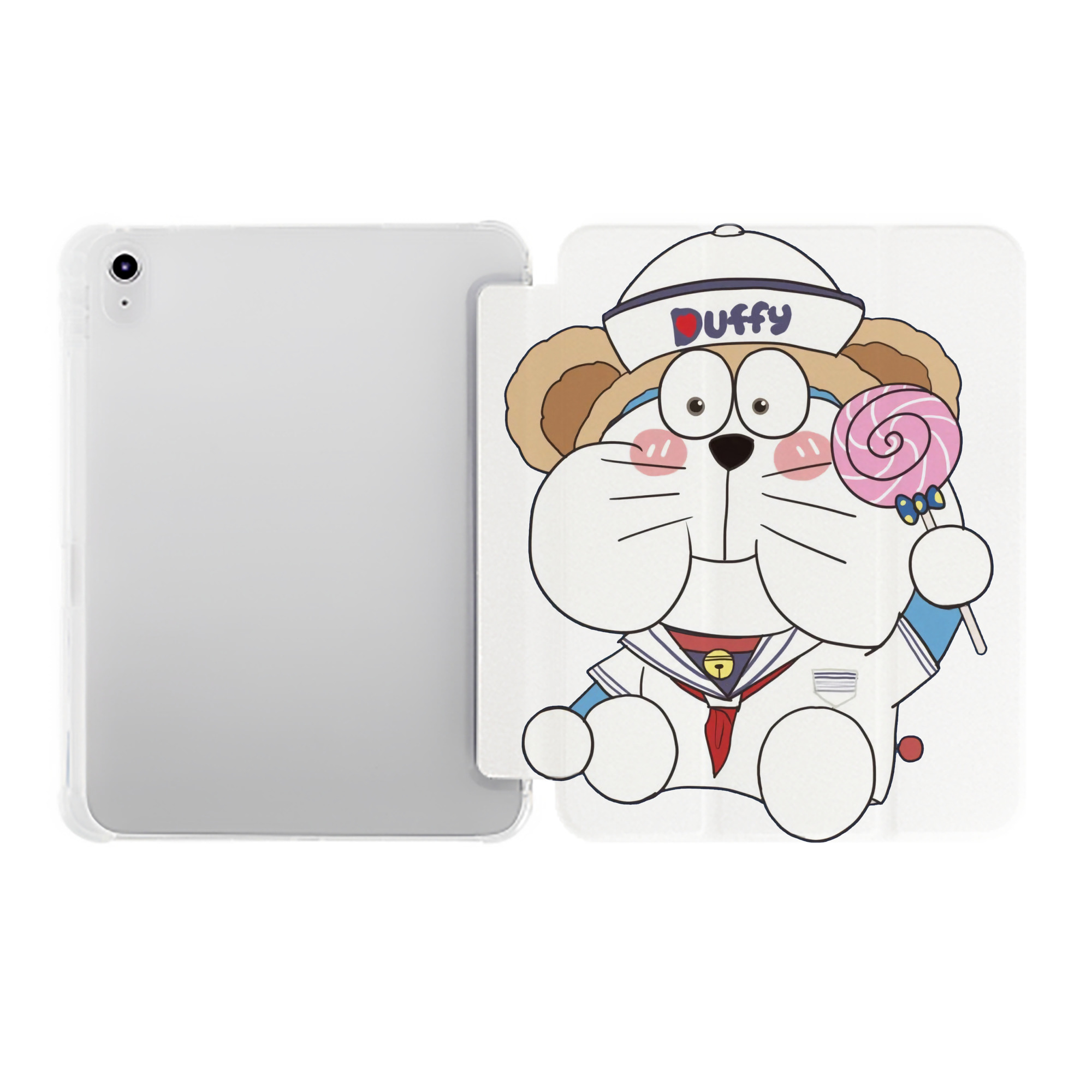 （画像用） ドラえもん Doraemon IPad ケース ペン収納付き 三つ折りスタンド PUレザー×シリコン 対応機種9.5/10.5/10.9インチ